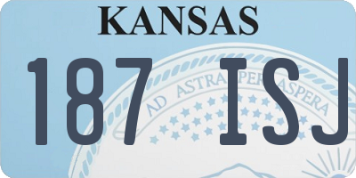 KS license plate 187ISJ