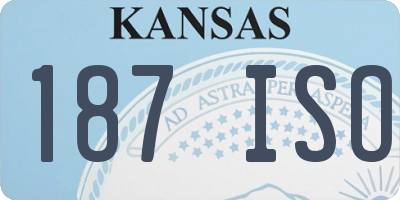 KS license plate 187ISO