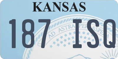 KS license plate 187ISQ