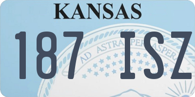 KS license plate 187ISZ