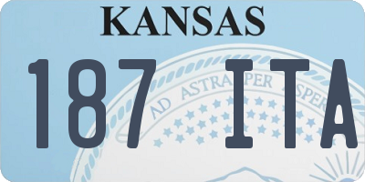 KS license plate 187ITA