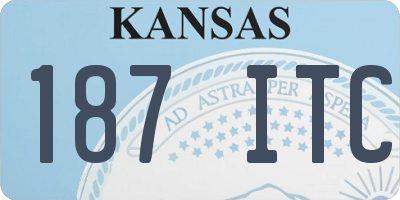 KS license plate 187ITC