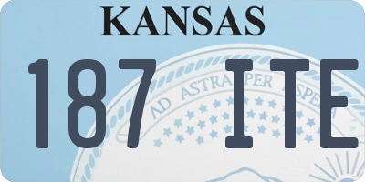KS license plate 187ITE