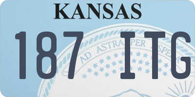 KS license plate 187ITG