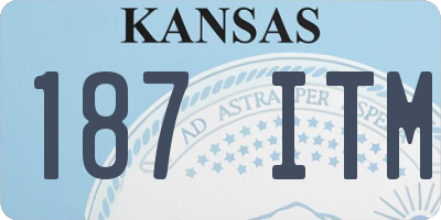 KS license plate 187ITM