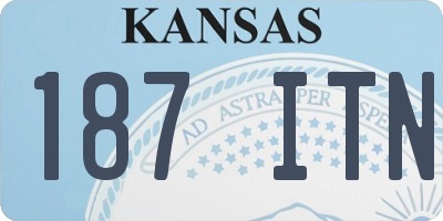 KS license plate 187ITN