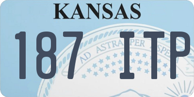 KS license plate 187ITP