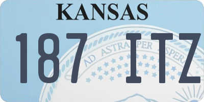 KS license plate 187ITZ