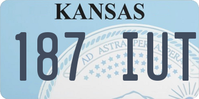 KS license plate 187IUT
