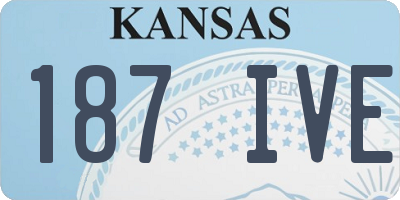 KS license plate 187IVE