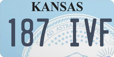 KS license plate 187IVF