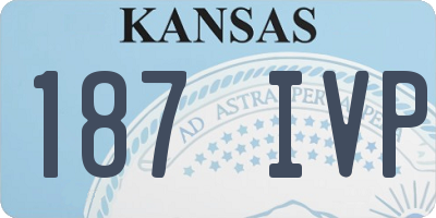 KS license plate 187IVP