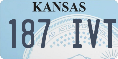 KS license plate 187IVT