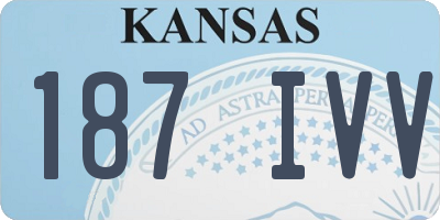 KS license plate 187IVV