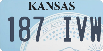KS license plate 187IVW