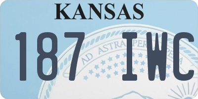 KS license plate 187IWC