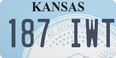 KS license plate 187IWT