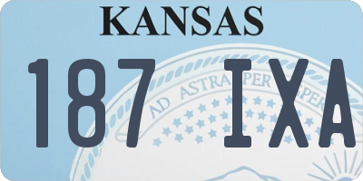 KS license plate 187IXA