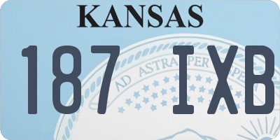KS license plate 187IXB