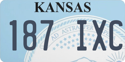 KS license plate 187IXC