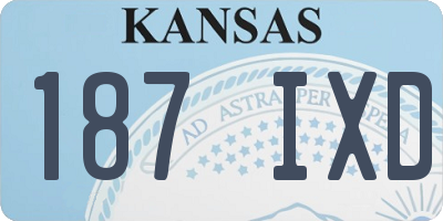 KS license plate 187IXD