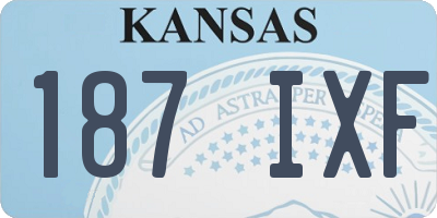 KS license plate 187IXF