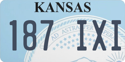 KS license plate 187IXI