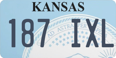 KS license plate 187IXL