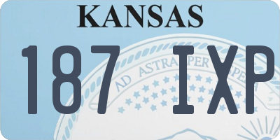 KS license plate 187IXP
