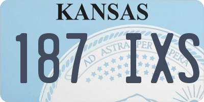 KS license plate 187IXS
