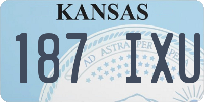 KS license plate 187IXU