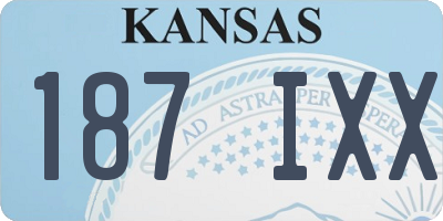 KS license plate 187IXX