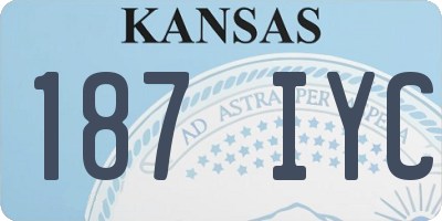 KS license plate 187IYC