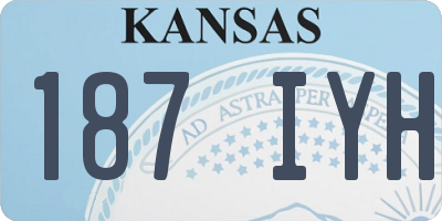 KS license plate 187IYH