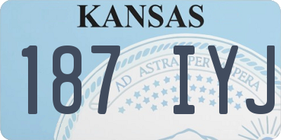 KS license plate 187IYJ