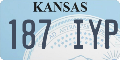 KS license plate 187IYP