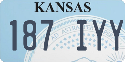 KS license plate 187IYY