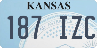 KS license plate 187IZC