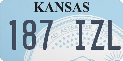 KS license plate 187IZL