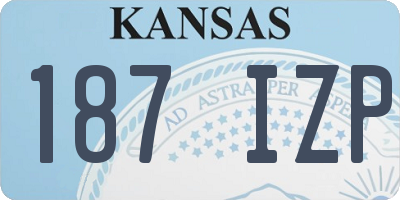 KS license plate 187IZP