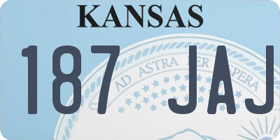 KS license plate 187JAJ