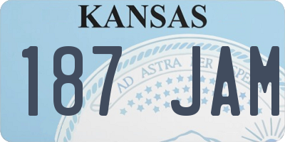 KS license plate 187JAM