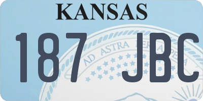 KS license plate 187JBC