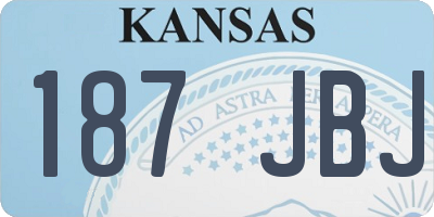 KS license plate 187JBJ