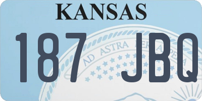 KS license plate 187JBQ