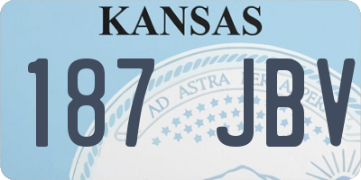 KS license plate 187JBV