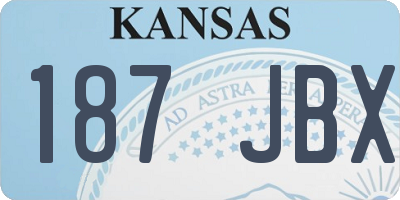 KS license plate 187JBX
