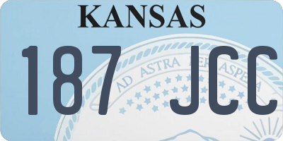 KS license plate 187JCC