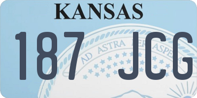 KS license plate 187JCG