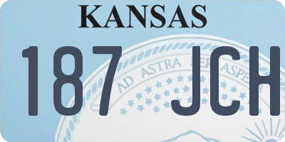 KS license plate 187JCH